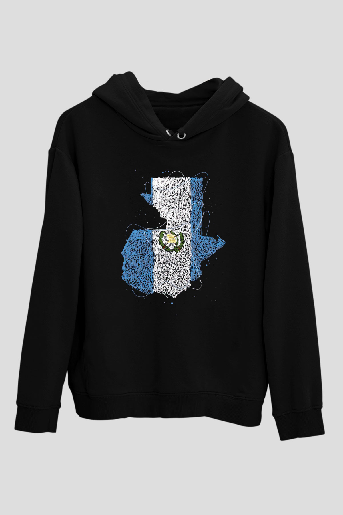 Arjantin Siyah Unisex Hoodie