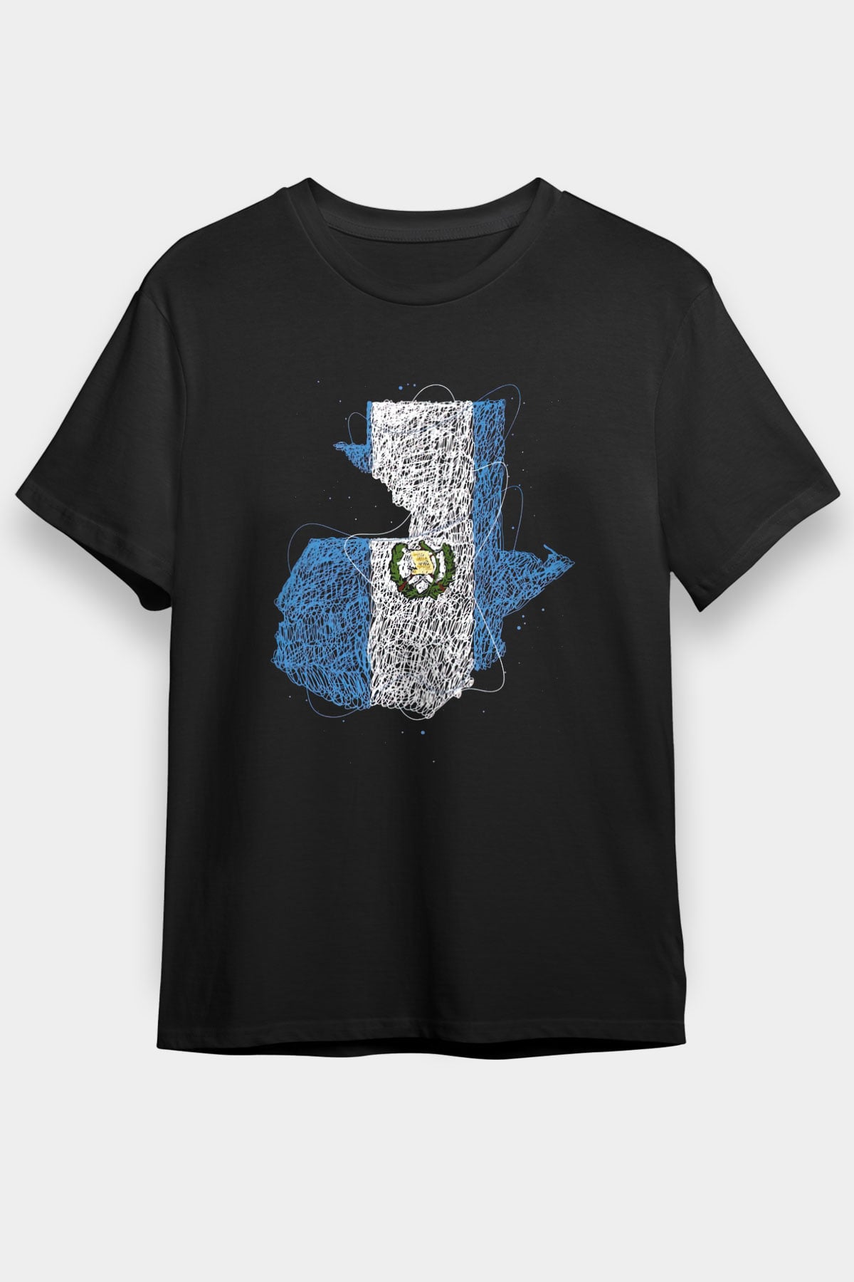 Arjantin Siyah Unisex Tişört T-Shirt - TişörtFabrikası