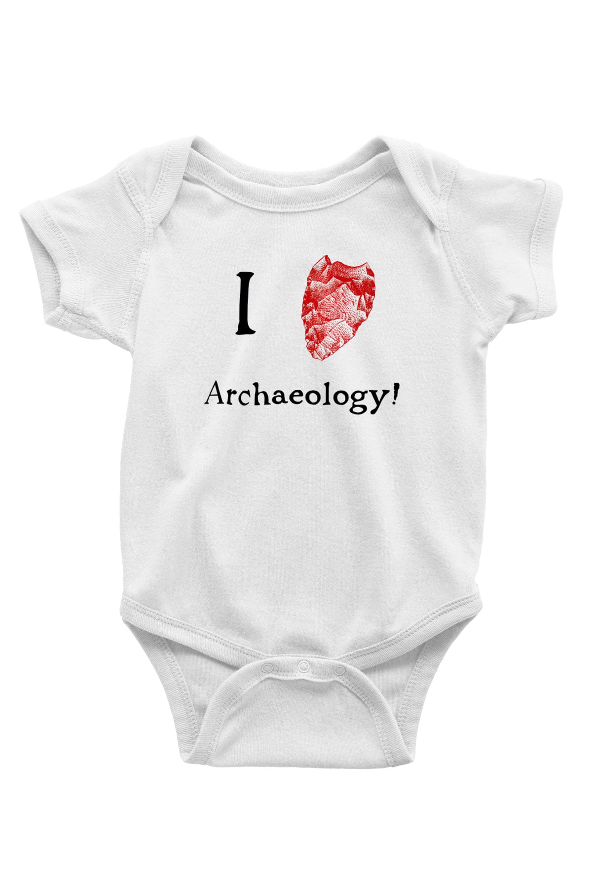 Arkeolog Baskılı Beyaz Unisex Bebek Body - Zıbın