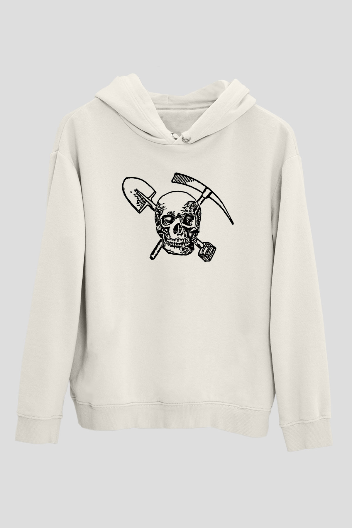 Arkeolog Beyaz Unisex Hoodie