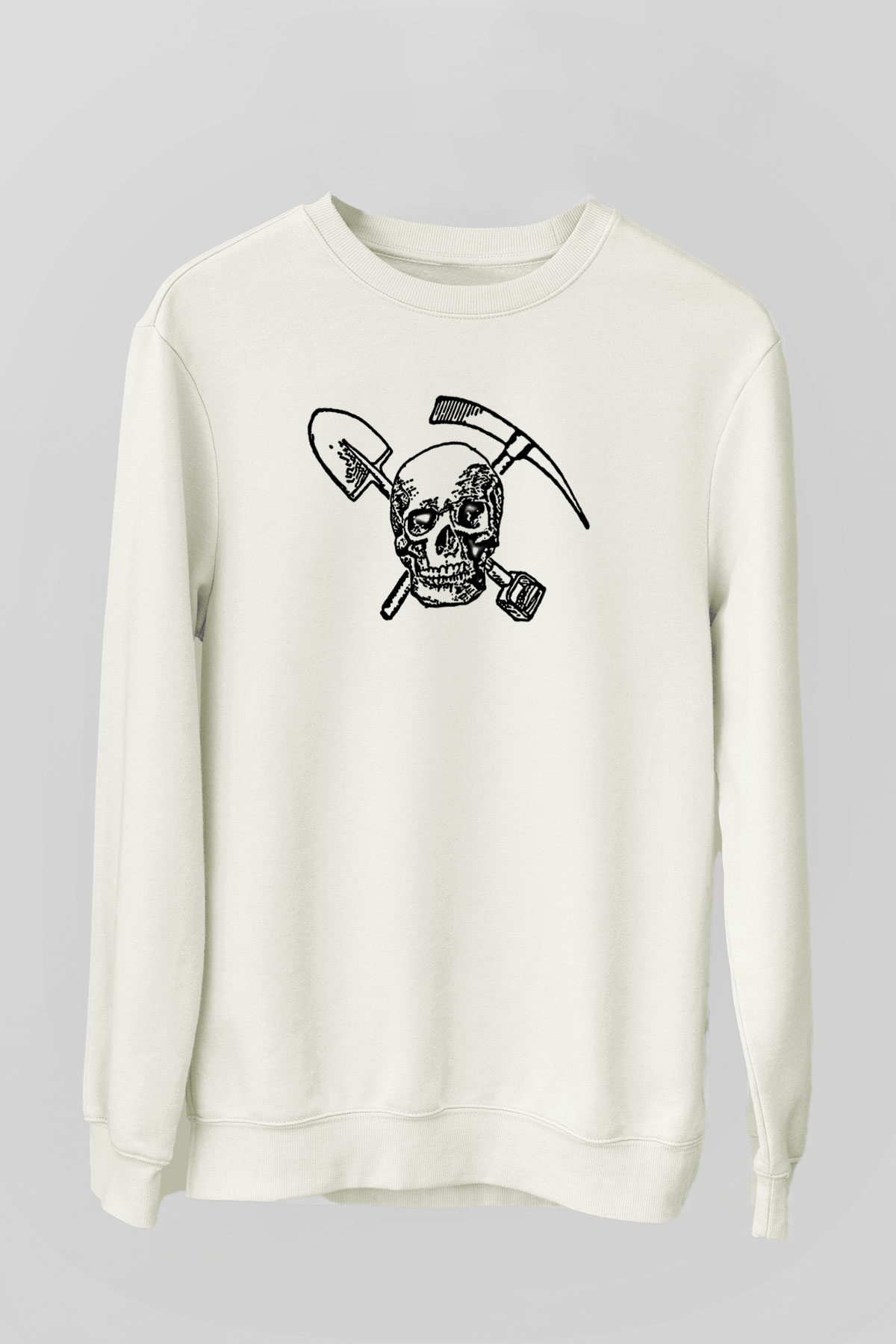 Arkeolog Beyaz Unisex Sweatshirt