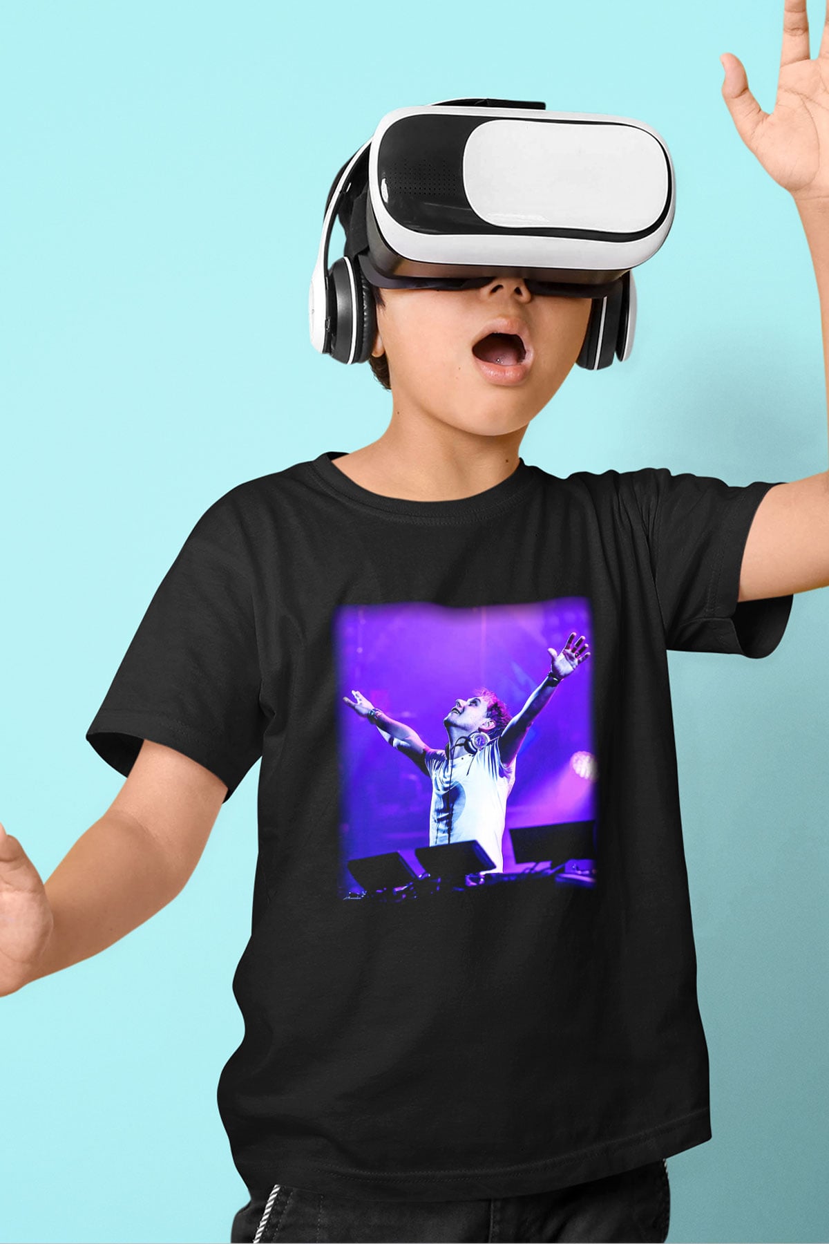 Armin Van Buuren Baskılı Siyah Unisex Çocuk Tişört