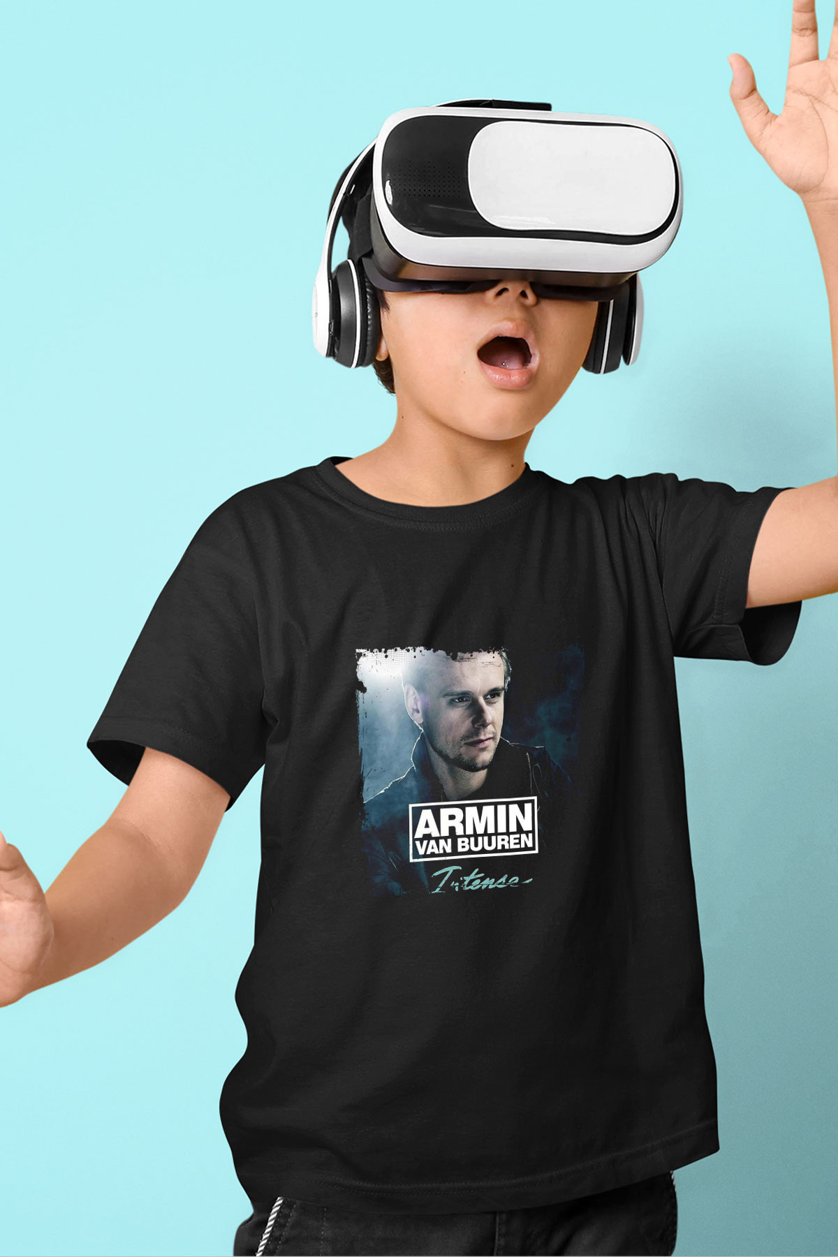 Armin Van Buuren Baskılı Unisex Siyah Çocuk Tişört