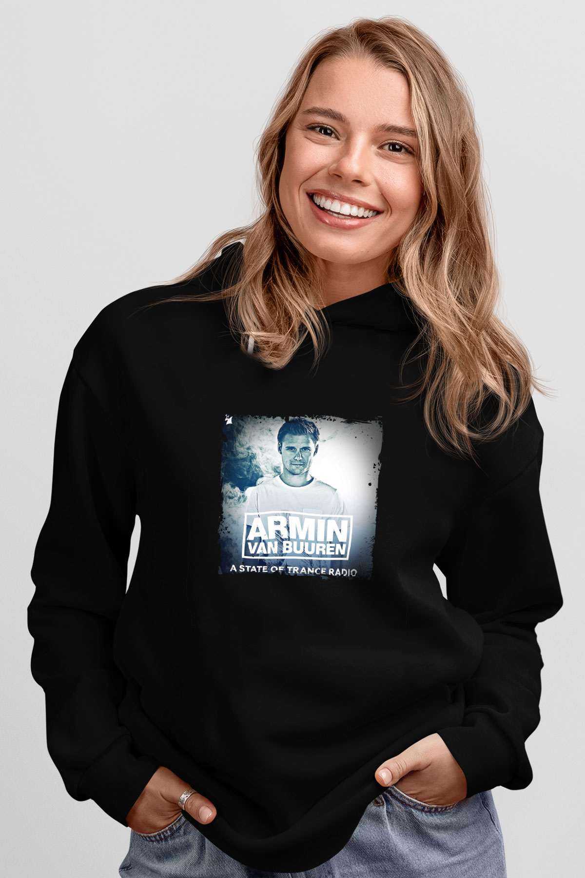Armin Van Buuren Baskılı Unisex Siyah Hoodie