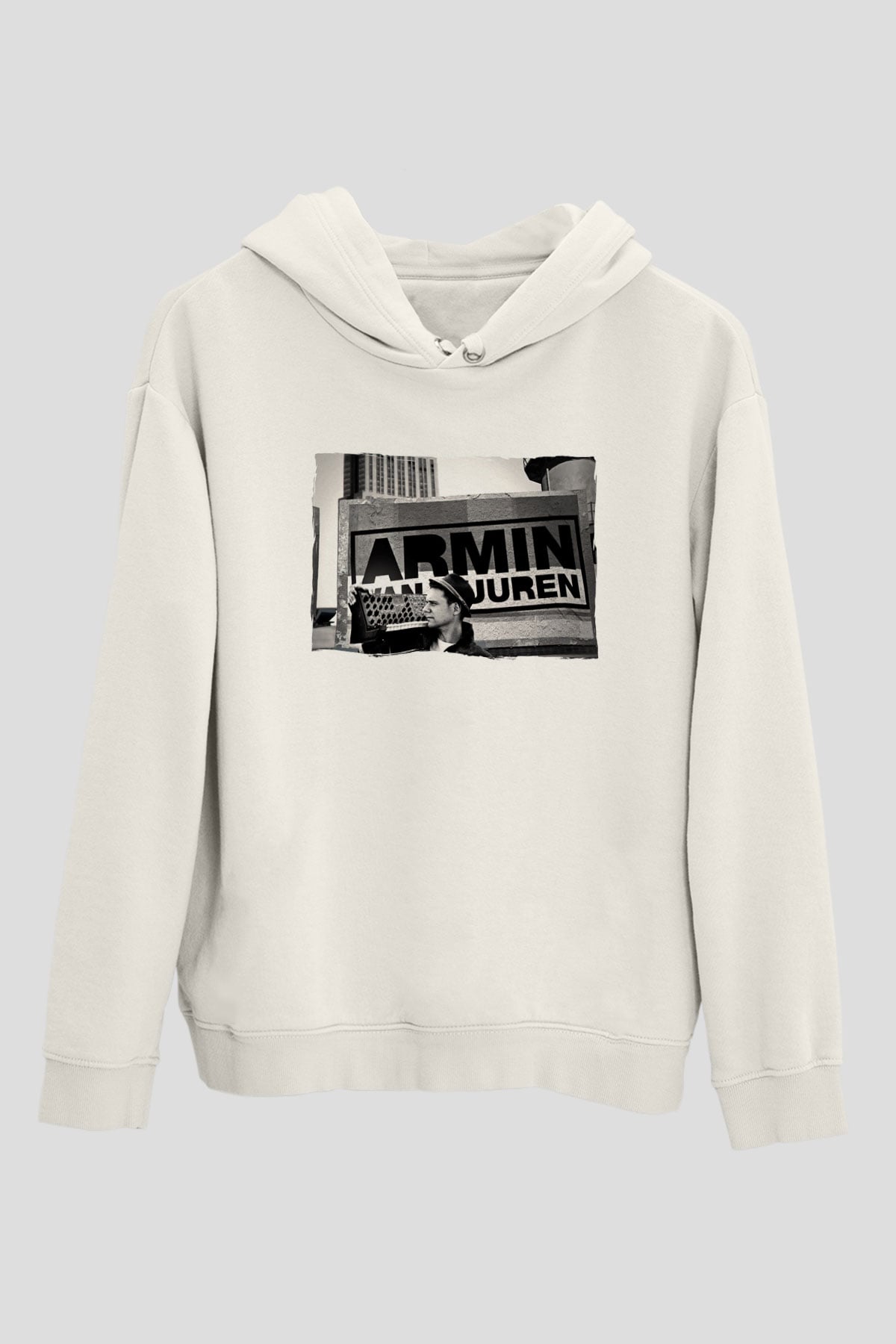Armin Van Buuren Beyaz Unisex Kapüşonlu Sweatshirt
