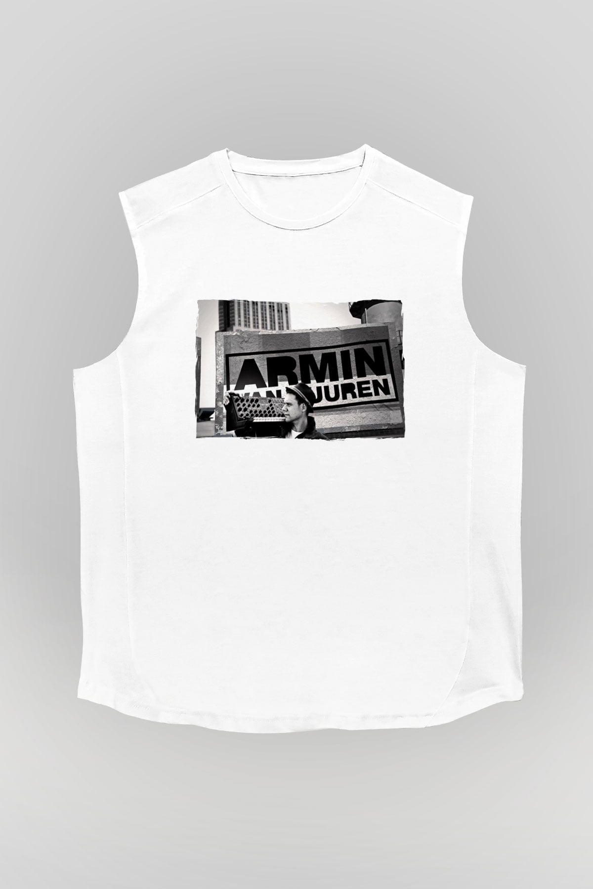 Armin Van Buuren Beyaz Unisex Kolsuz Tişört