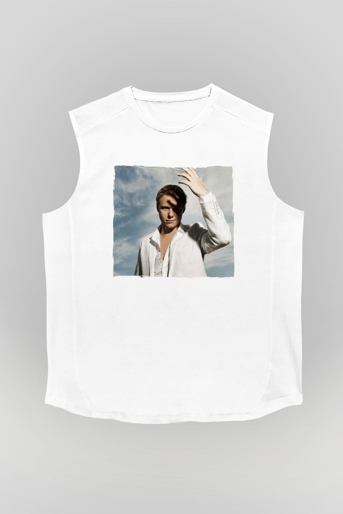 Armin Van Buuren Beyaz Unisex Kolsuz Tişört