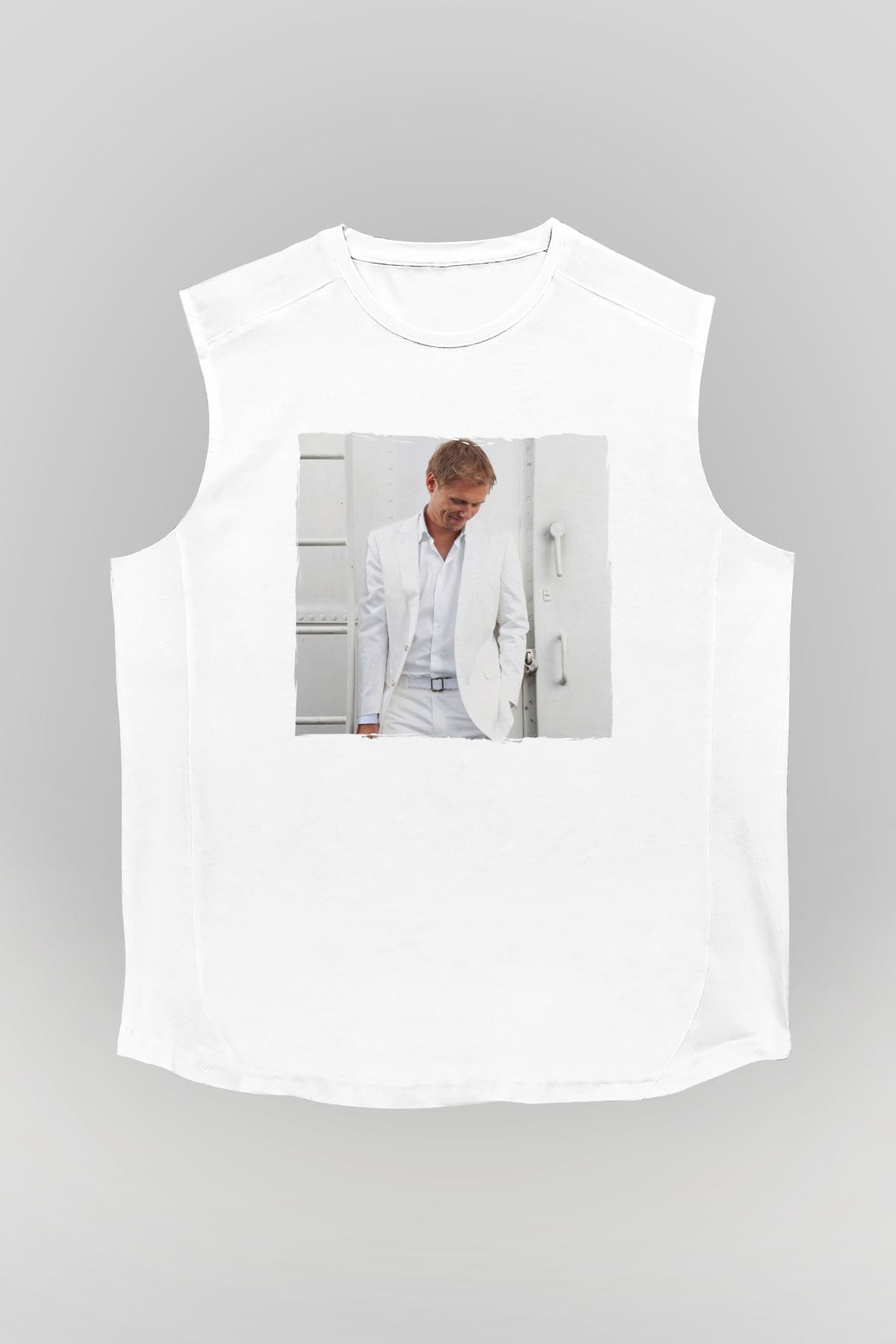Armin Van Buuren Beyaz Unisex Kolsuz Tişört