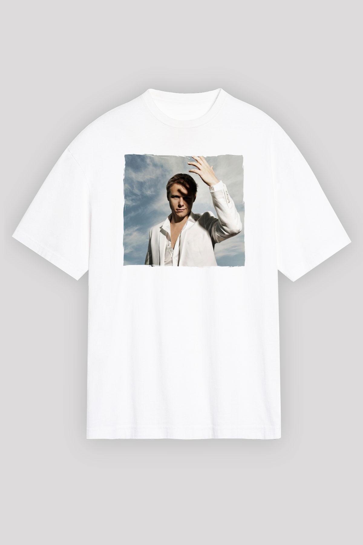 Armin Van Buuren Beyaz Oversize Tişört Oversize T-shirt - TişörtFabrikası