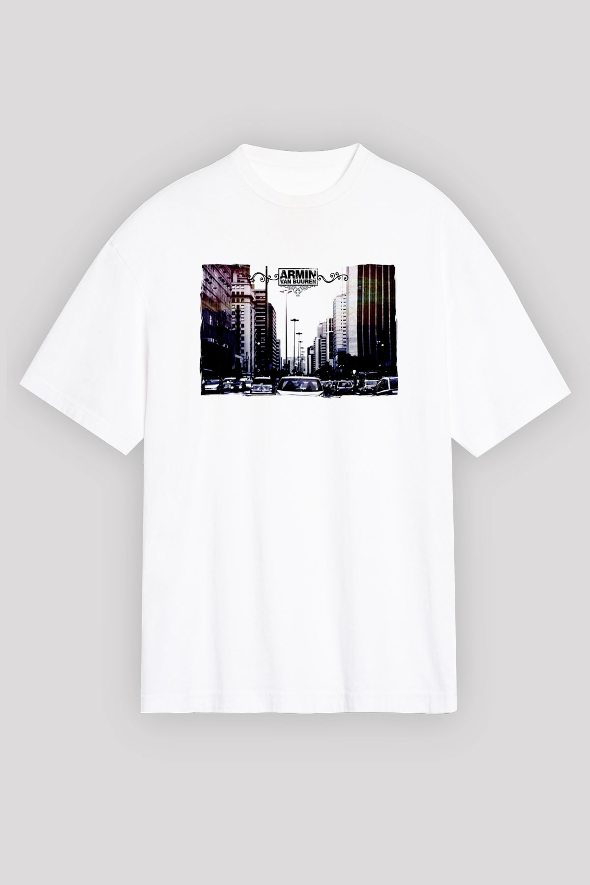 Armin Van Buuren Beyaz Oversize Tişört Oversize T-shirt - TişörtFabrikası