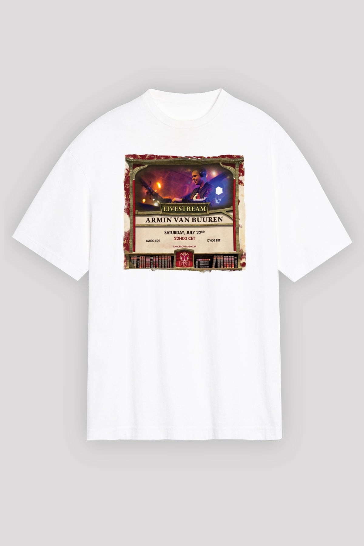 Armin Van Buuren Beyaz Oversize Tişört Oversize T-shirt - TişörtFabrikası