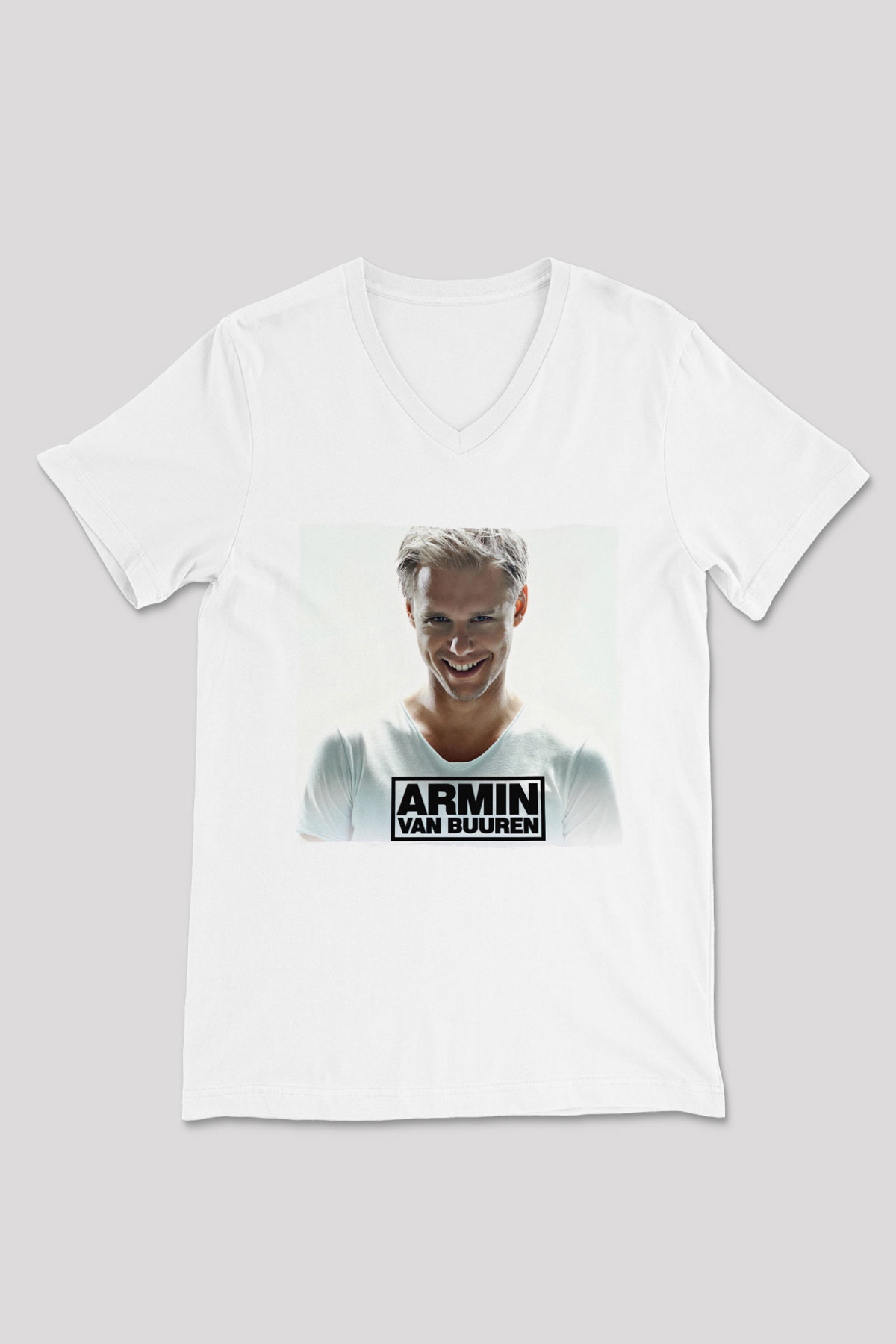Armin Van Buuren Beyaz Unisex V Yaka Tişört