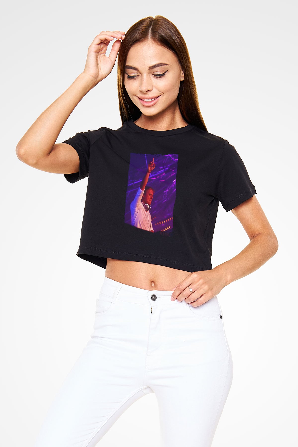 Armin Van Buuren Siyah  Crop Top Tişört