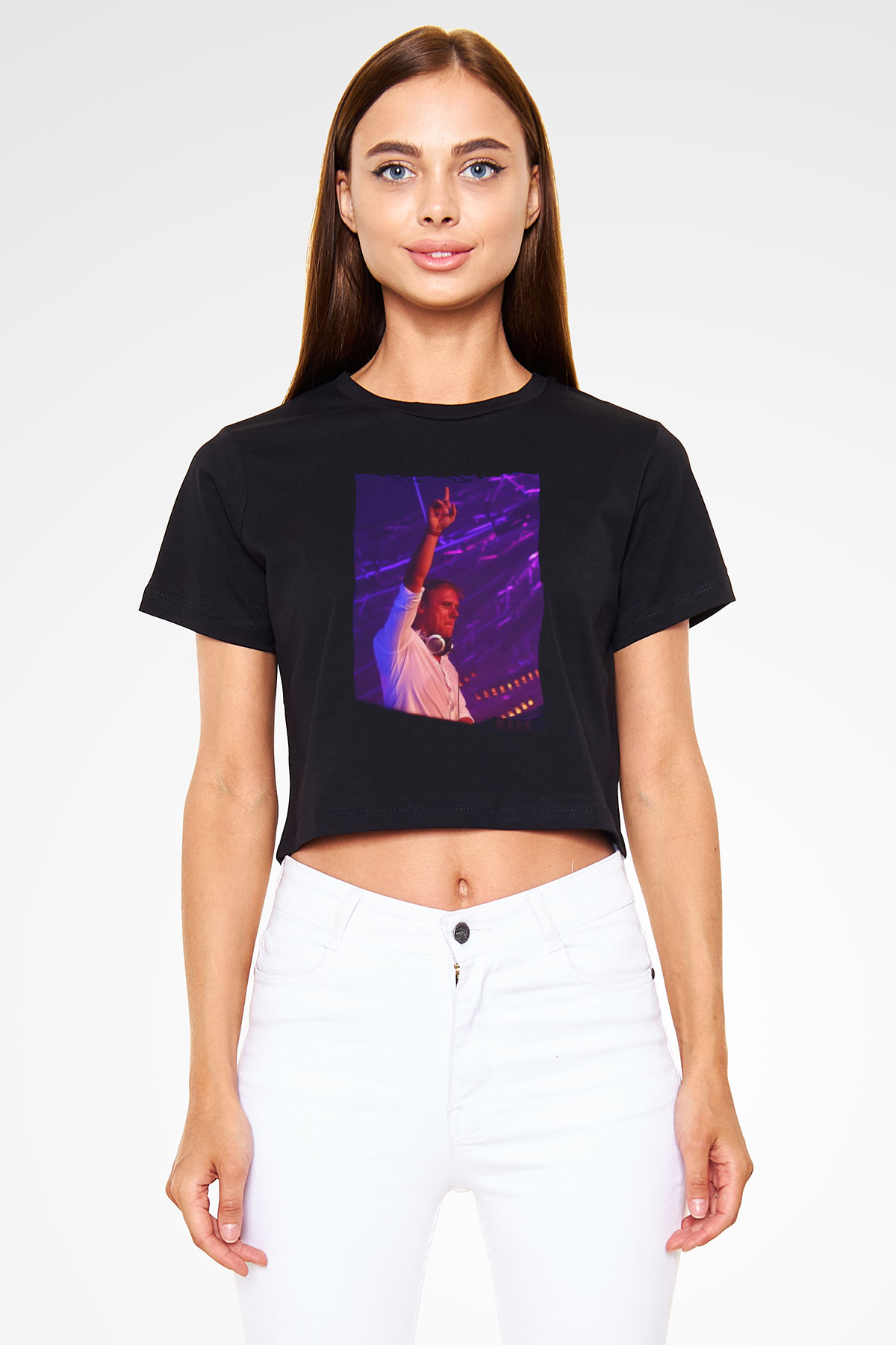Armin Van Buuren Siyah  Crop Top Tişört
