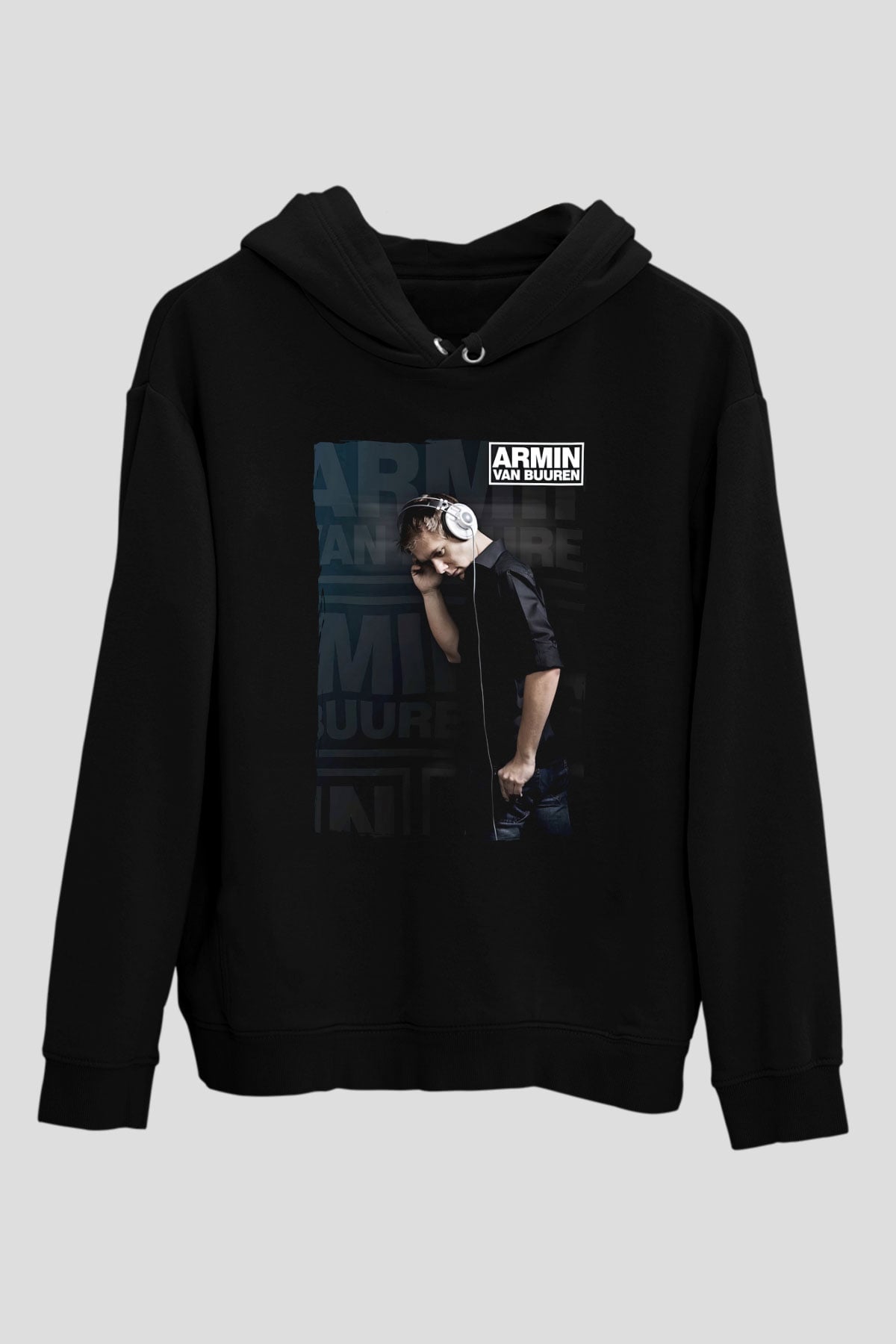Armin Van Buuren Siyah Unisex Kapüşonlu Sweatshirt
