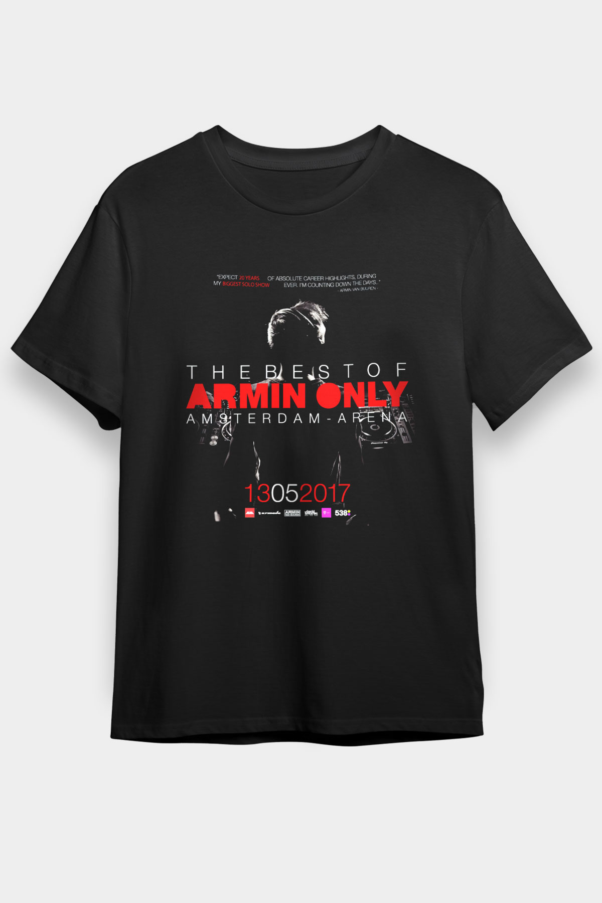 Armin Van Buuren Siyah Unisex Tişört T-Shirt - TişörtFabrikası