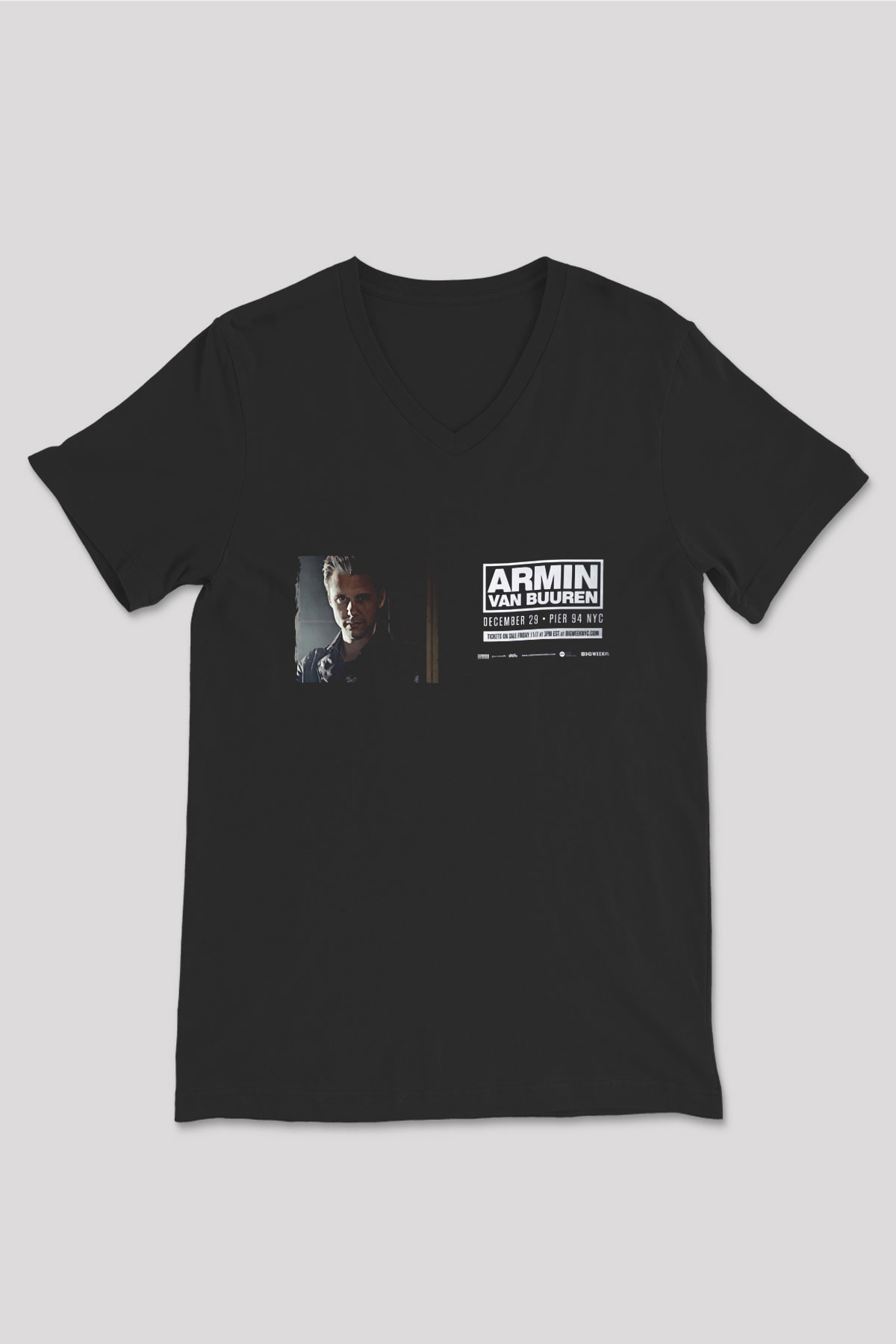 Armin Van Buuren Siyah Unisex V Yaka Tişört