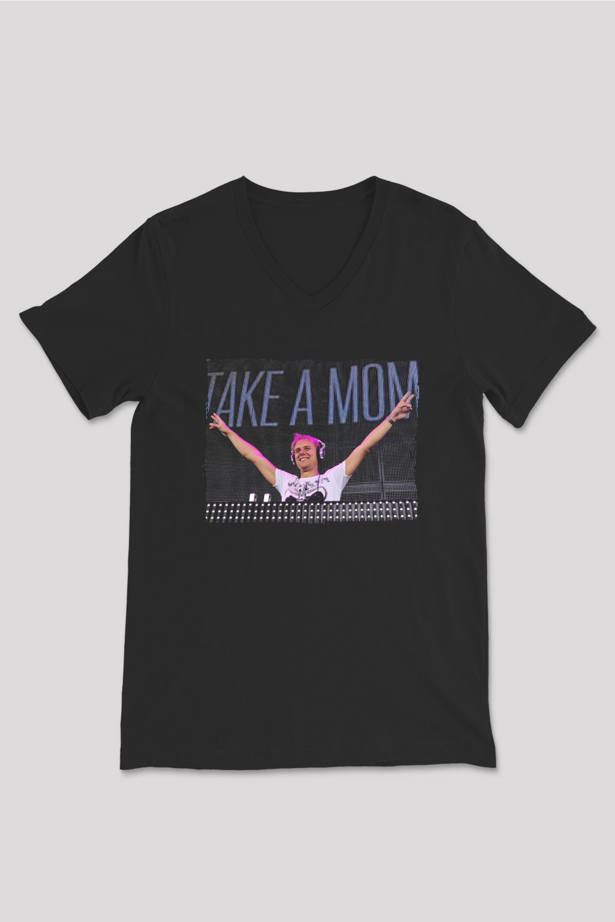 Armin Van Buuren Siyah Unisex V Yaka Tişört