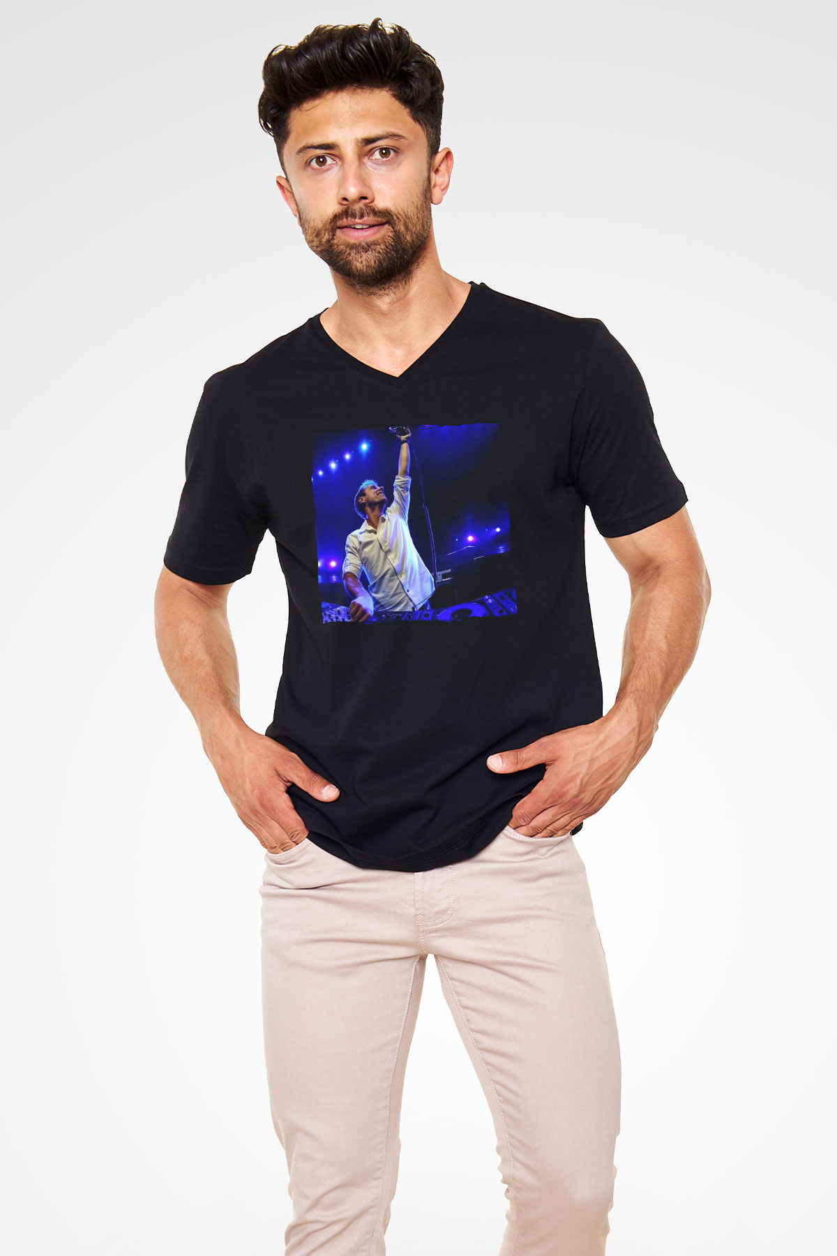 Armin Van Buuren Siyah Unisex V Yaka Tişört