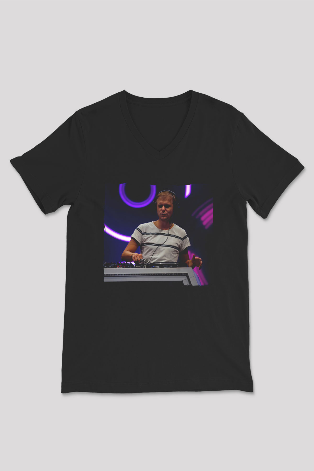 Armin Van Buuren Siyah Unisex V Yaka Tişört