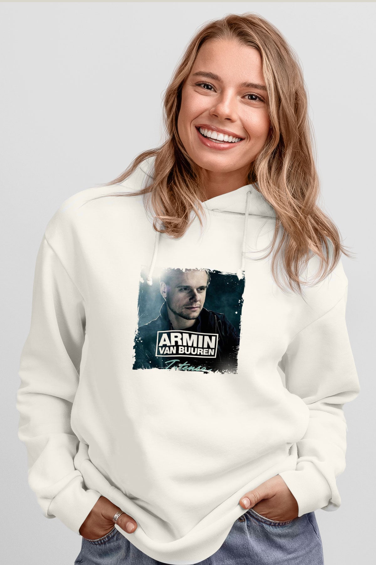 Armin Van BuurenBaskılı Beyaz Hoodie