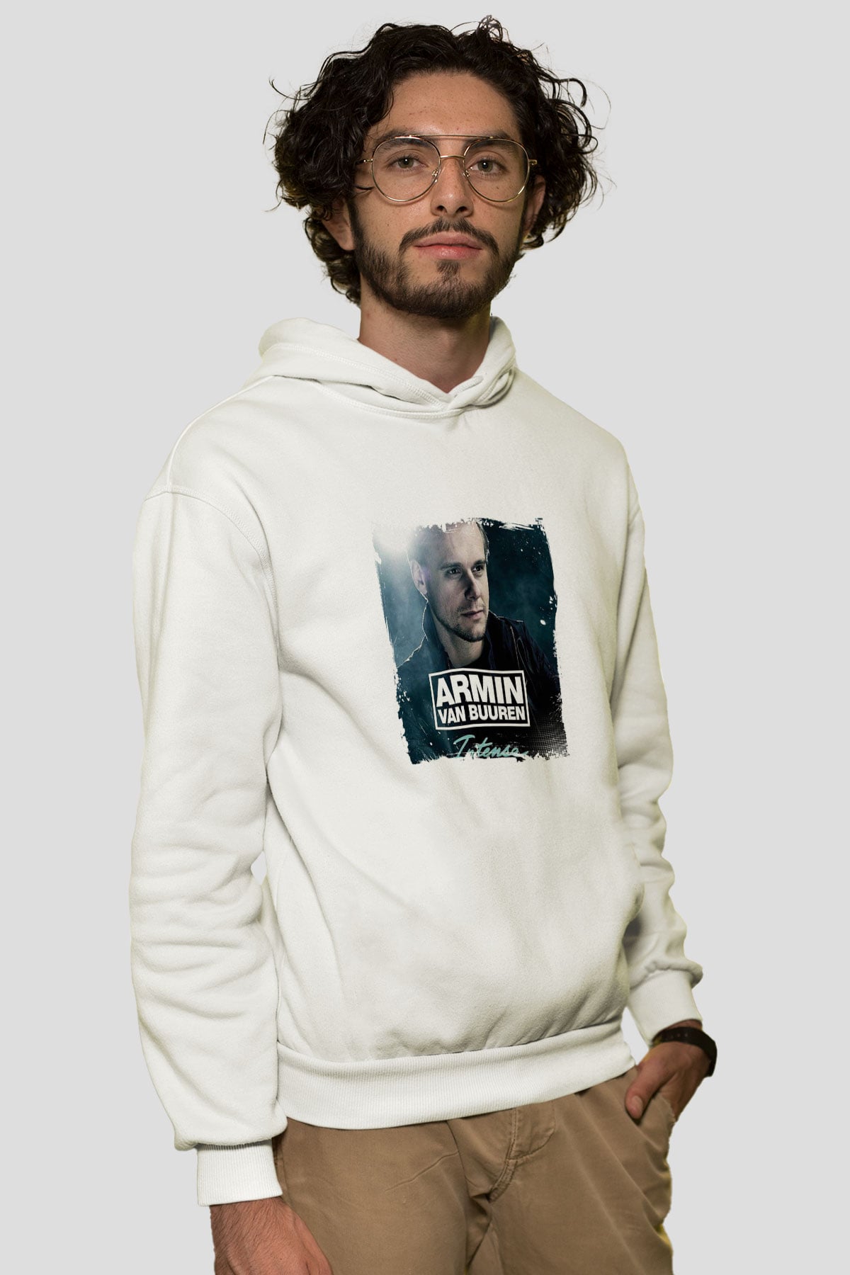 Armin Van BuurenBaskılı Beyaz Hoodie