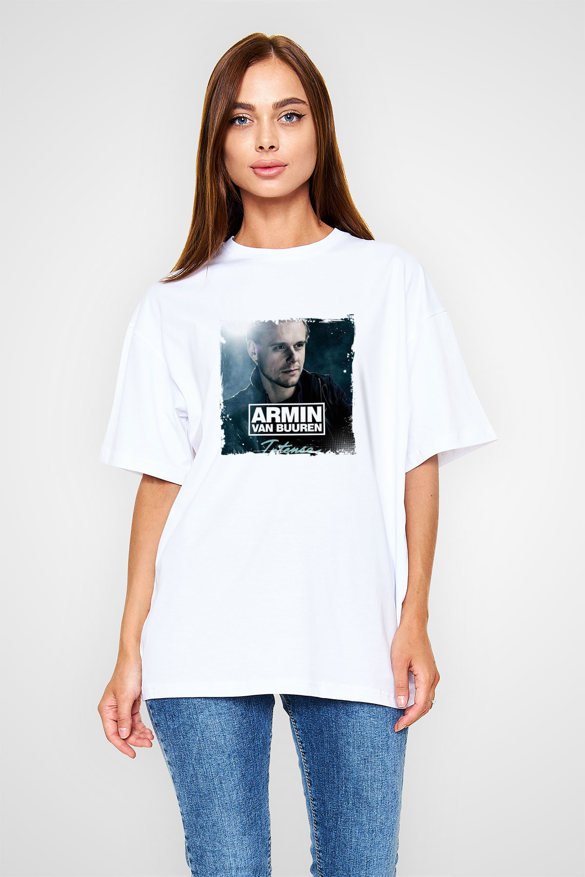 Armin Van BuurenBaskılı Beyaz Oversize Tişört