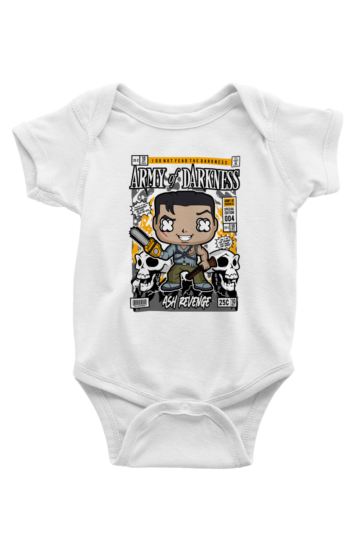 Army Of Darkness Baskılı Unisex Beyaz Bebek Body - Zıbın