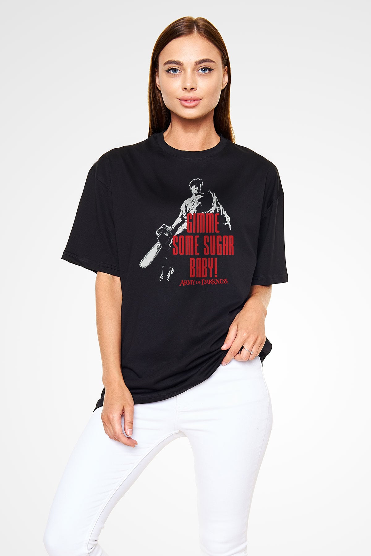 Army of Darkness Siyah Oversize Tişört