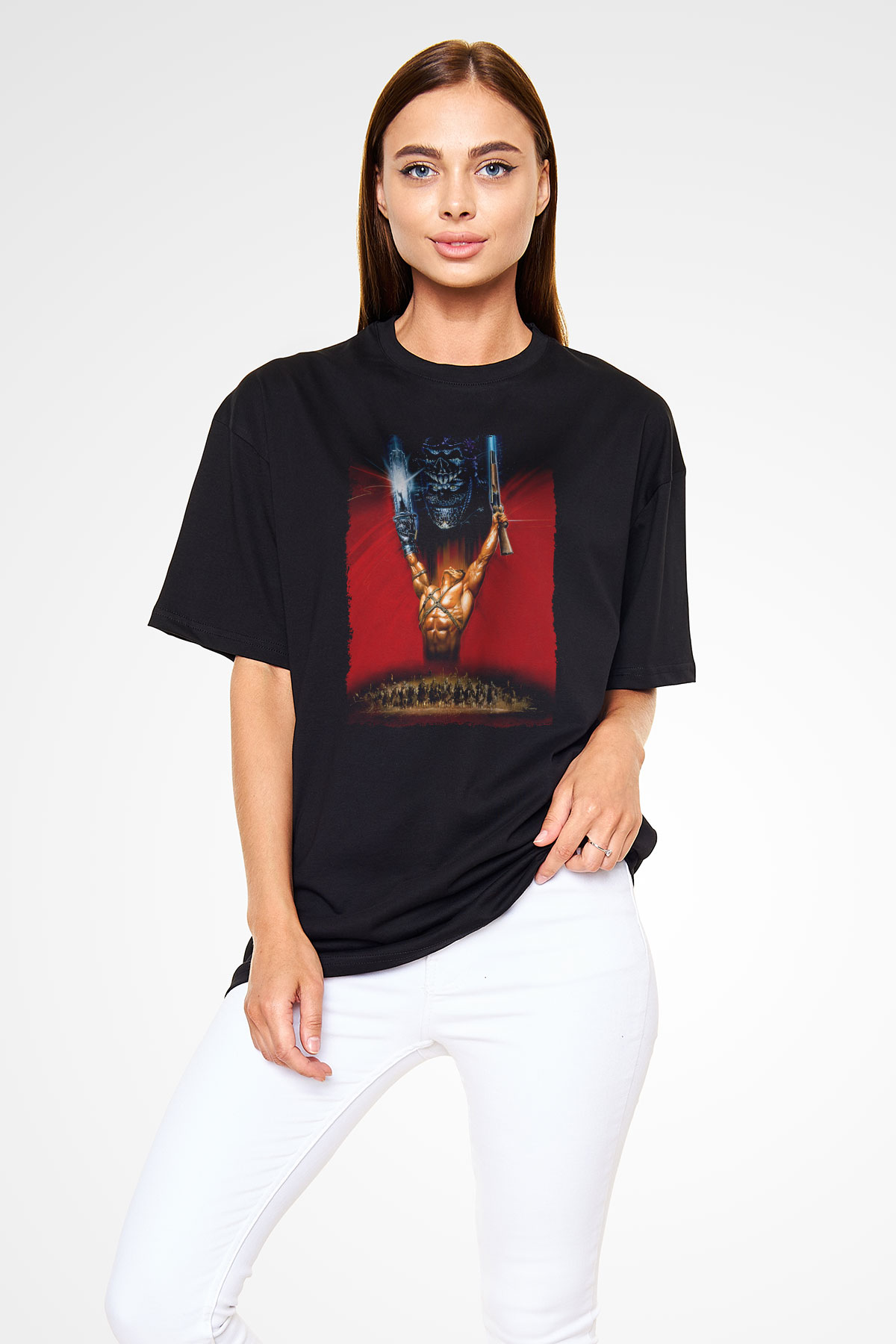 Army of Darkness Siyah Oversize Tişört
