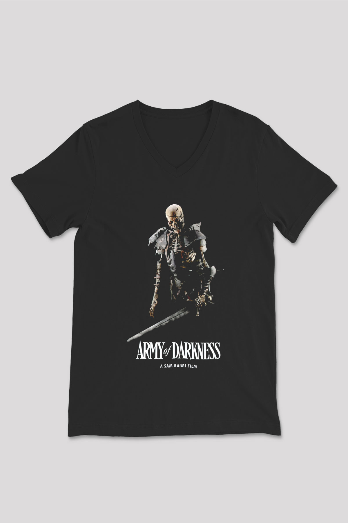 Army of Darkness Siyah Unisex  V Yaka Tişört