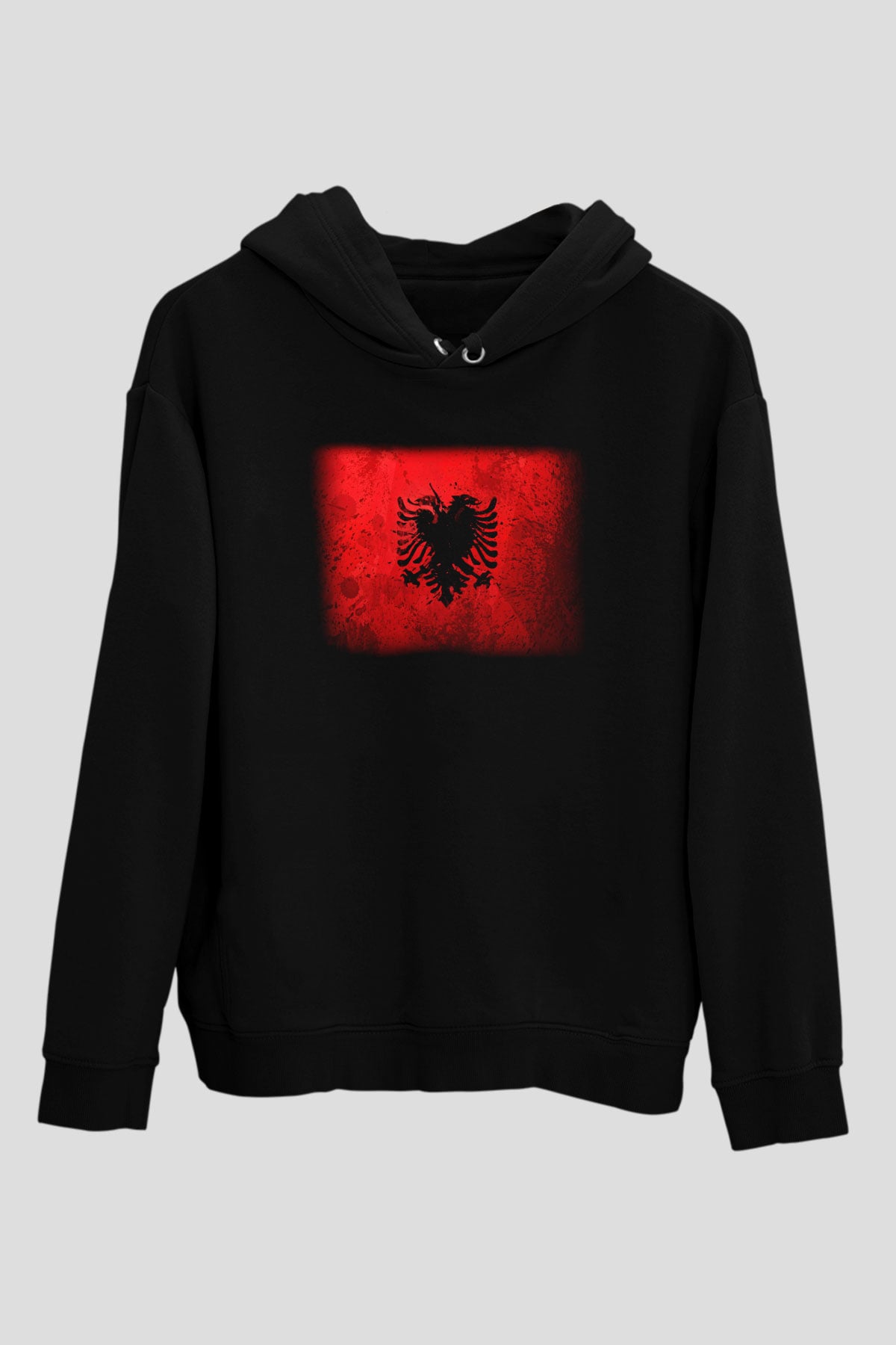 Arnavutluk Siyah Unisex Hoodie