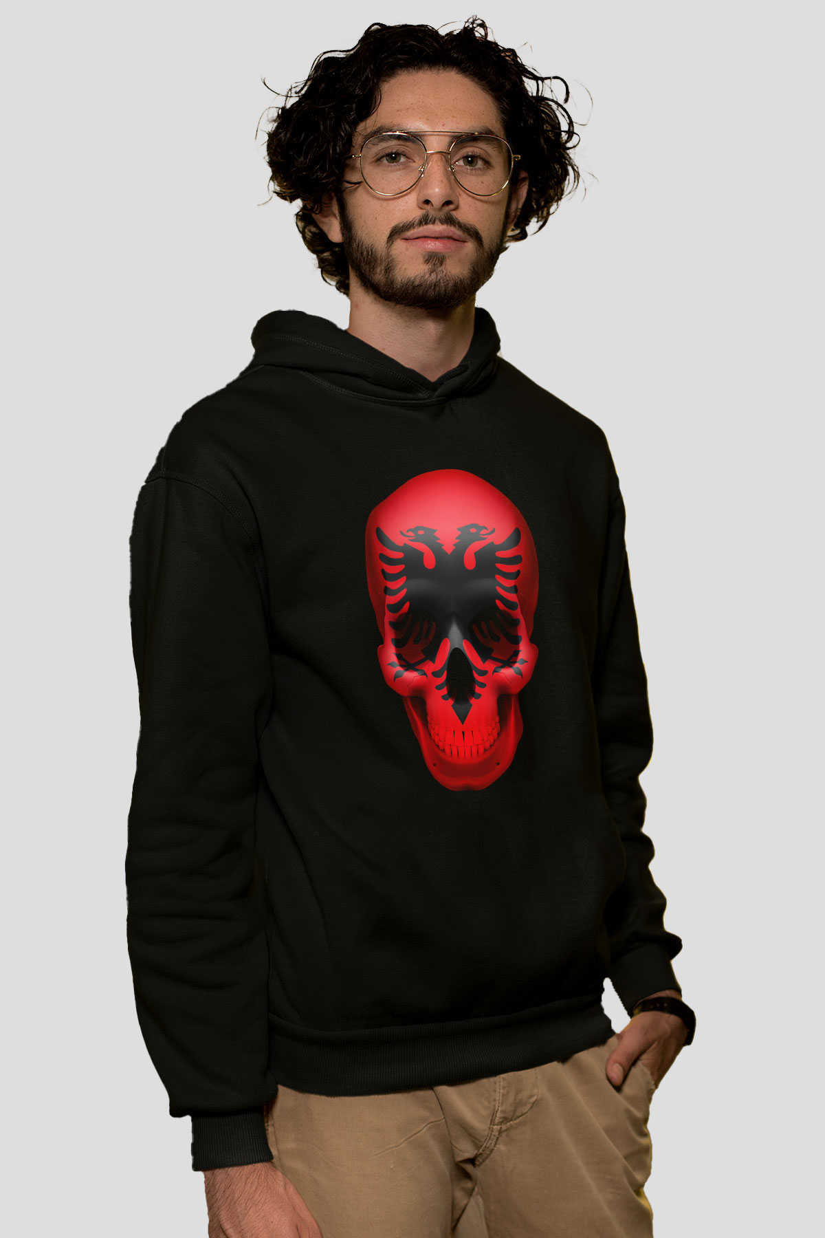 Arnavutluk Siyah Unisex Hoodie
