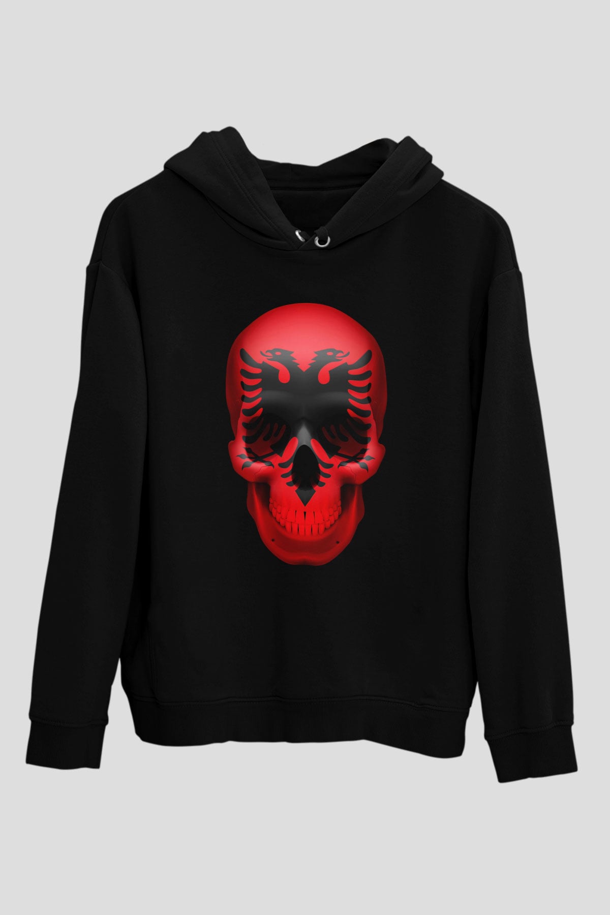 Arnavutluk Siyah Unisex Hoodie