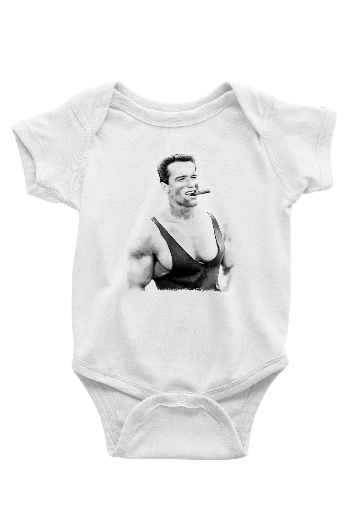 Arnold Schwarzenegger Beyaz Bebek Body - Zıbın