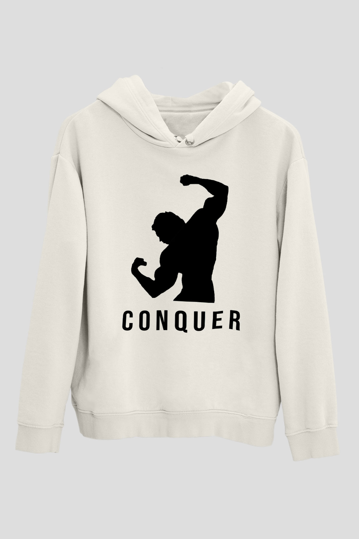 Arnold Schwarzenegger Beyaz Unisex Kapşonlu Sweatshirt