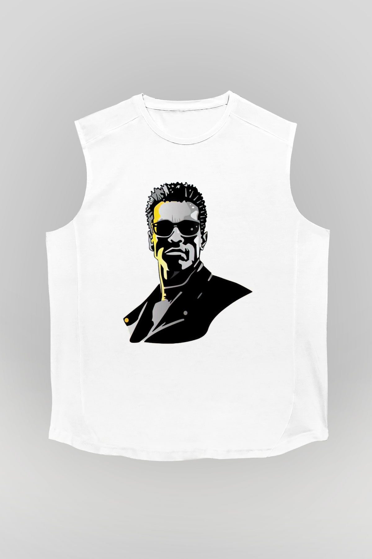 Arnold Schwarzenegger Beyaz Unisex Kolsuz Tişört
