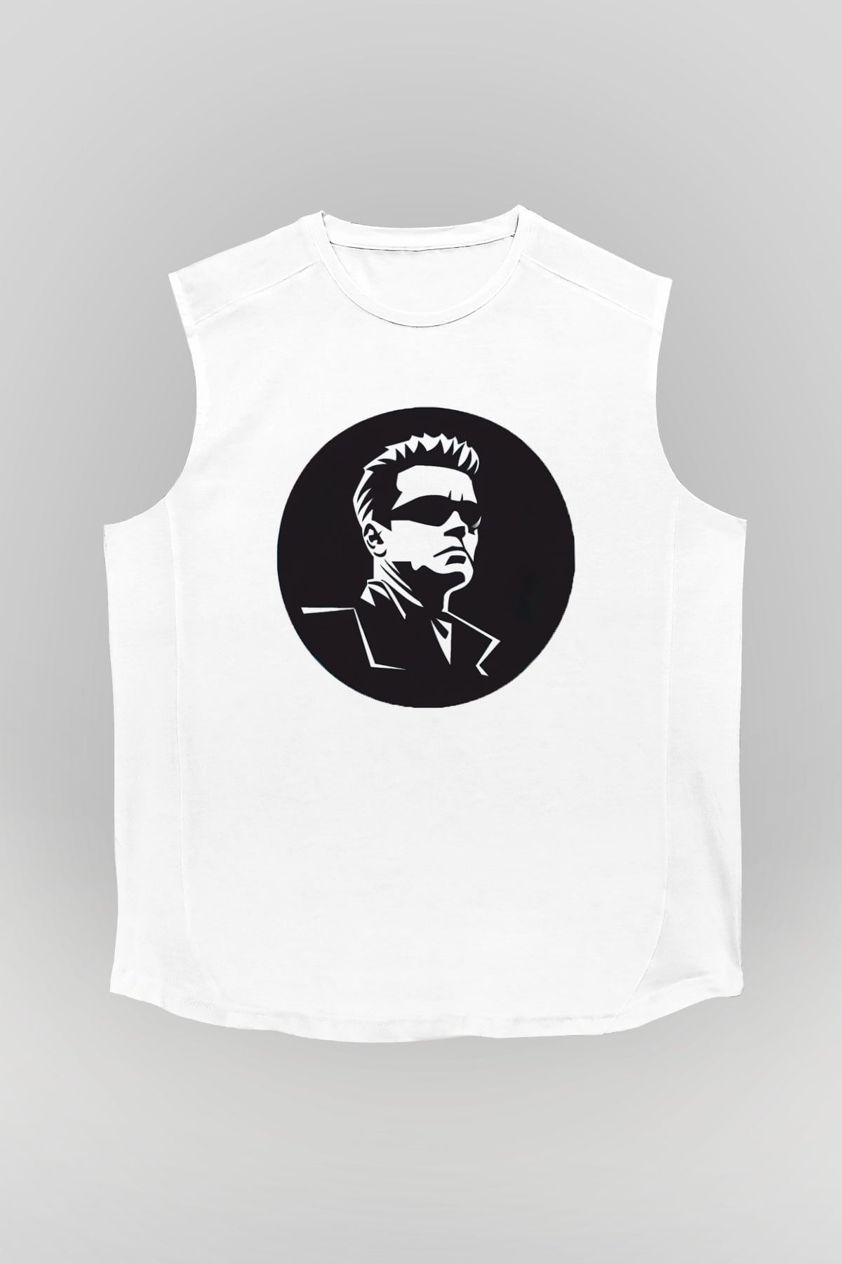 Arnold Schwarzenegger Beyaz Unisex Kolsuz Tişört