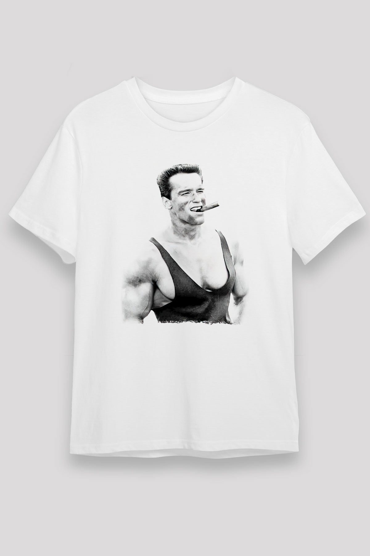 Arnold Schwarzenegger Beyaz Unisex Tişört T-Shirt - TişörtFabrikası