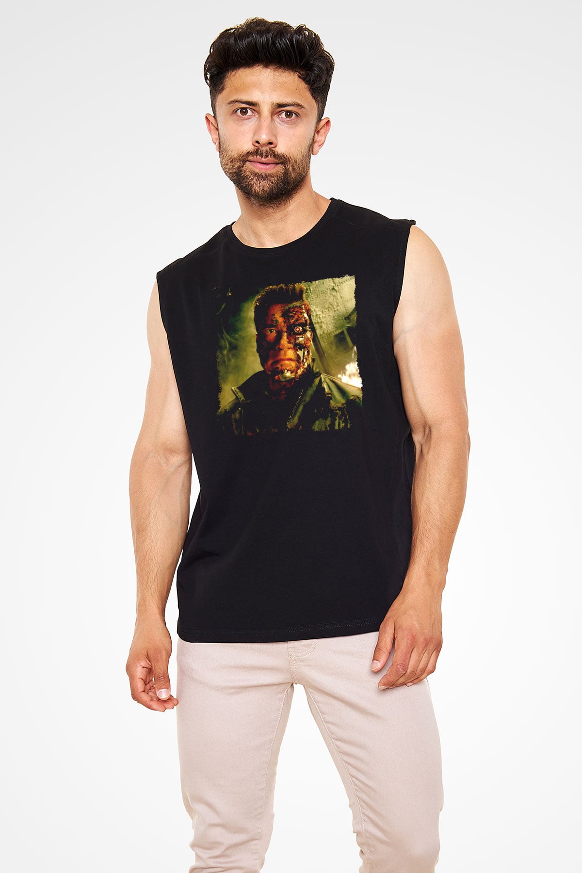 Arnold Schwarzenegger Siyah Unisex Kolsuz Tişört