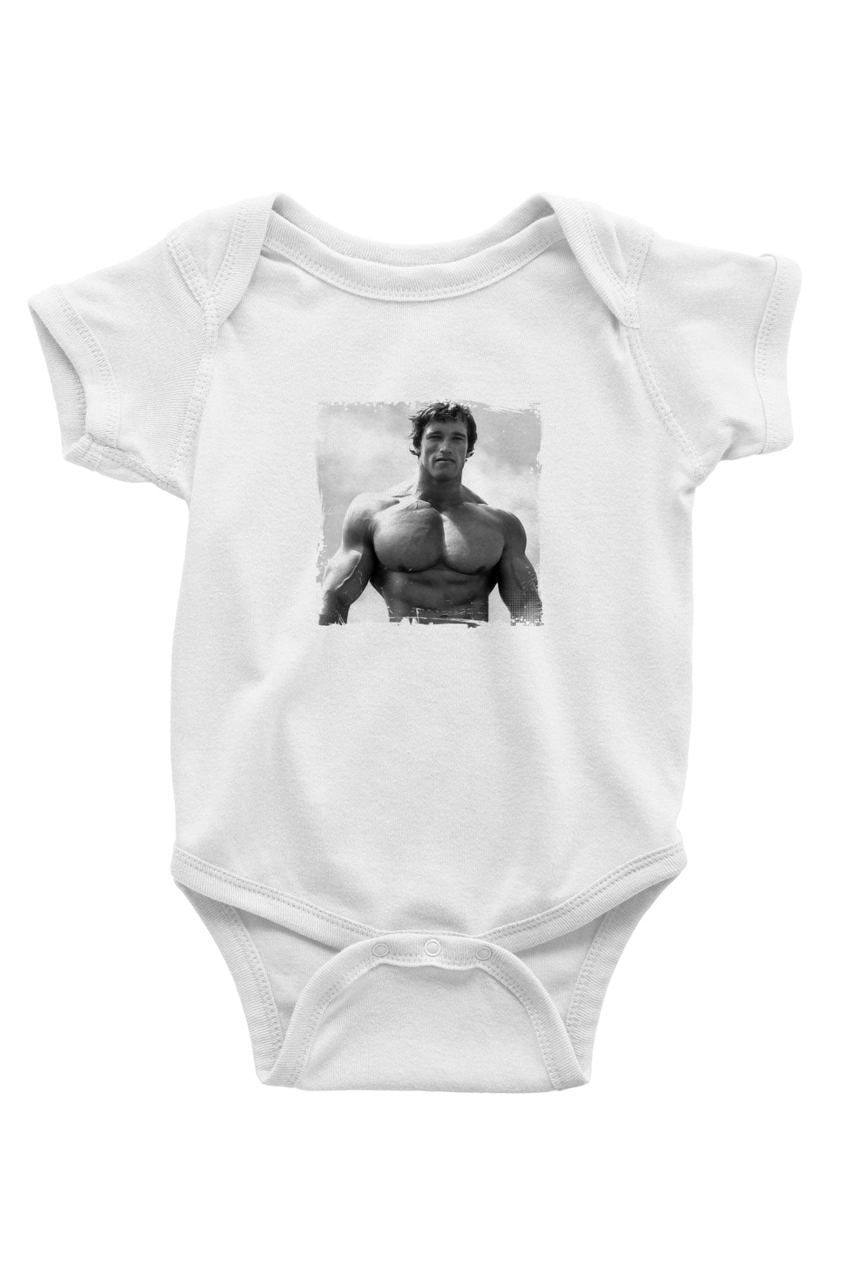 Arnold Schwarzenegger Unisex Baskılı Beyaz Bebek Body - Zıbın