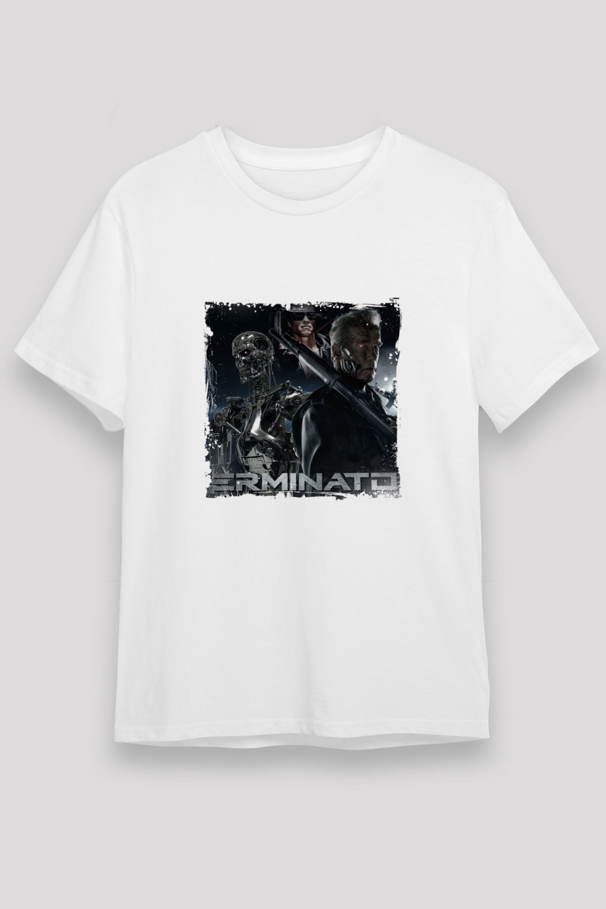 Arnold Schwarzenegger Unisex Baskılı Beyaz Tişört