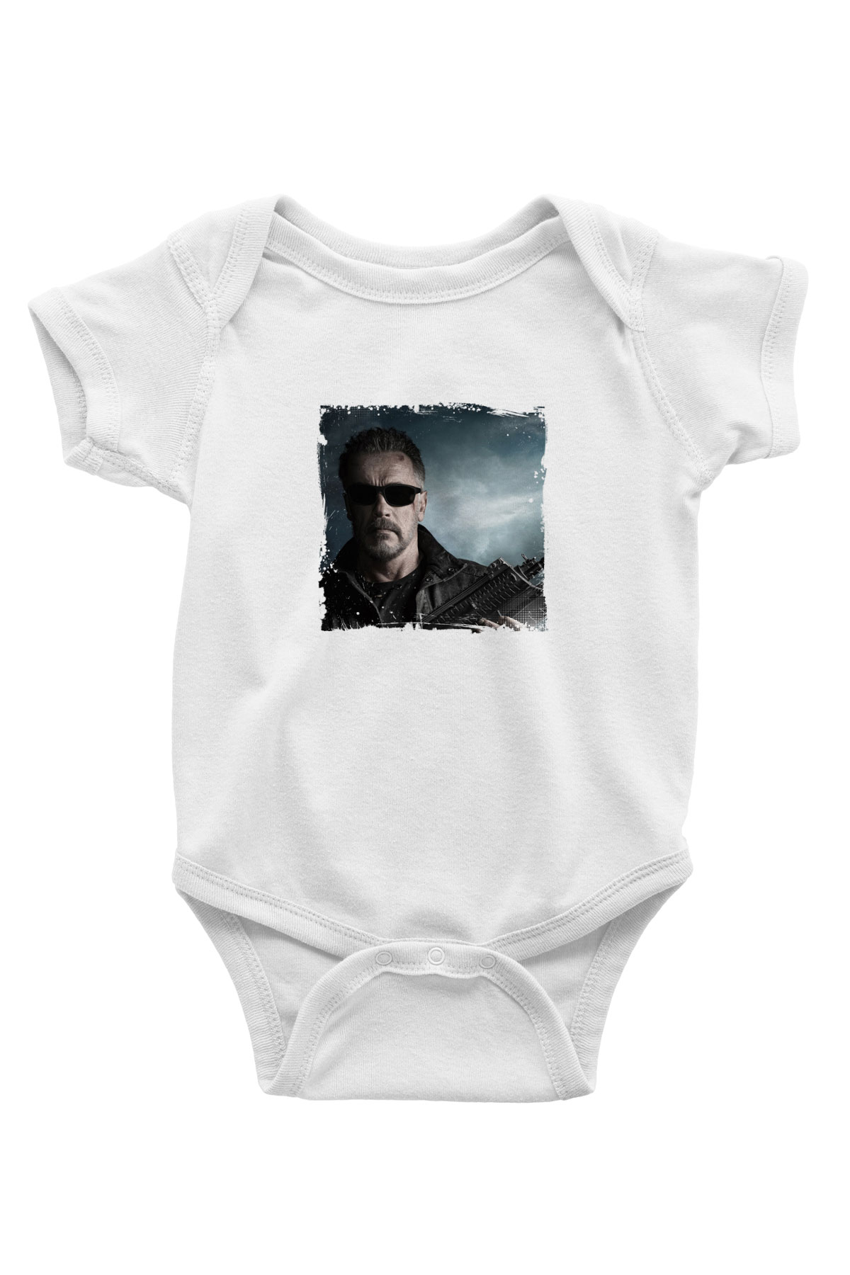 Arnold Schwarzenegger Unisex Baskılı Beyaz Bebek Body - Zıbın