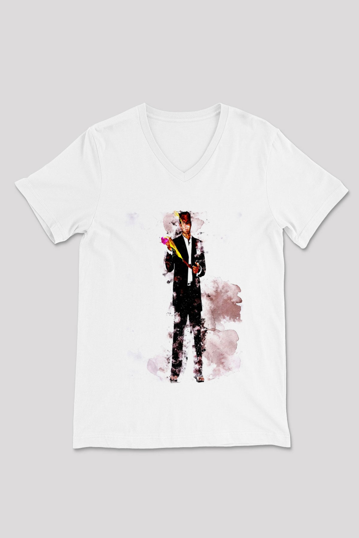 Arrested Development Beyaz Unisex V Yaka Tişört