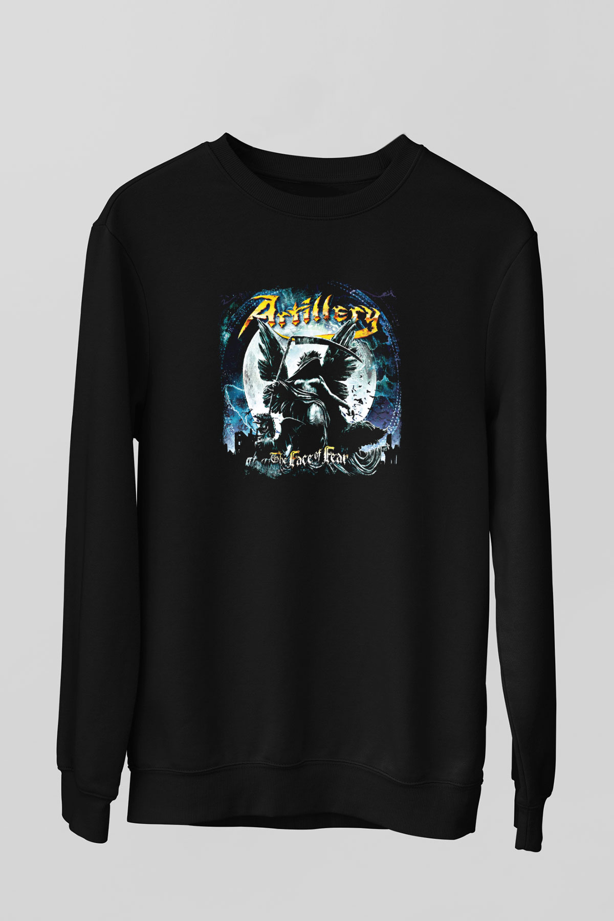Artillery Baskılı Unisex Siyah Sweatshirt