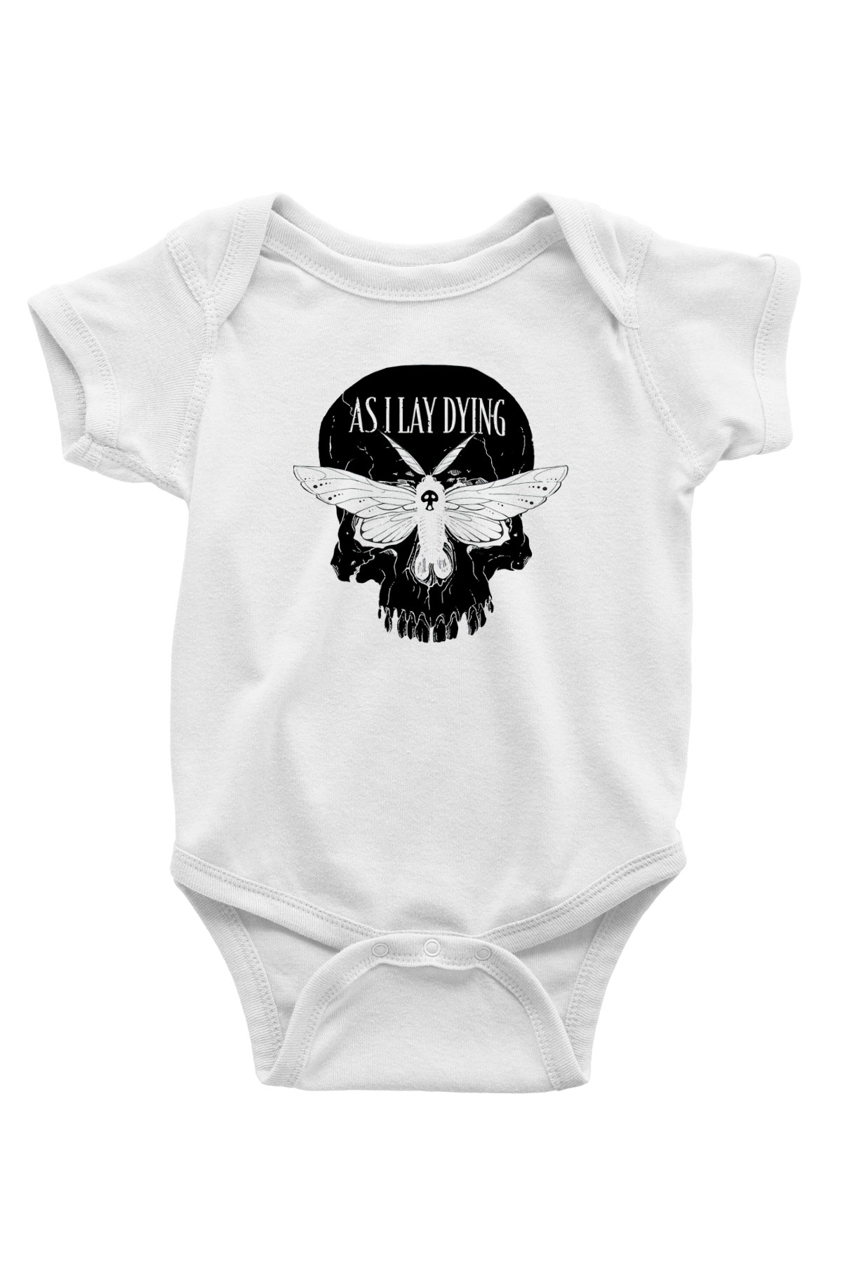 As I Lay Dying Baskılı Beyaz Unisex Bebek Body - Zıbın