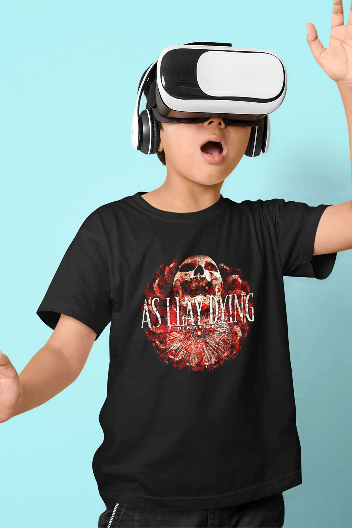 As I Lay Dying Baskılı Siyah Unisex Çocuk Tişört