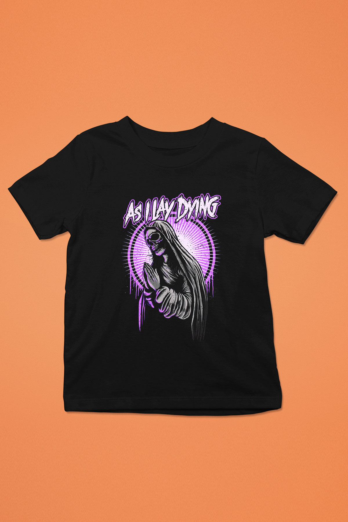 As I Lay Dying Baskılı Siyah Unisex Çocuk Tişört