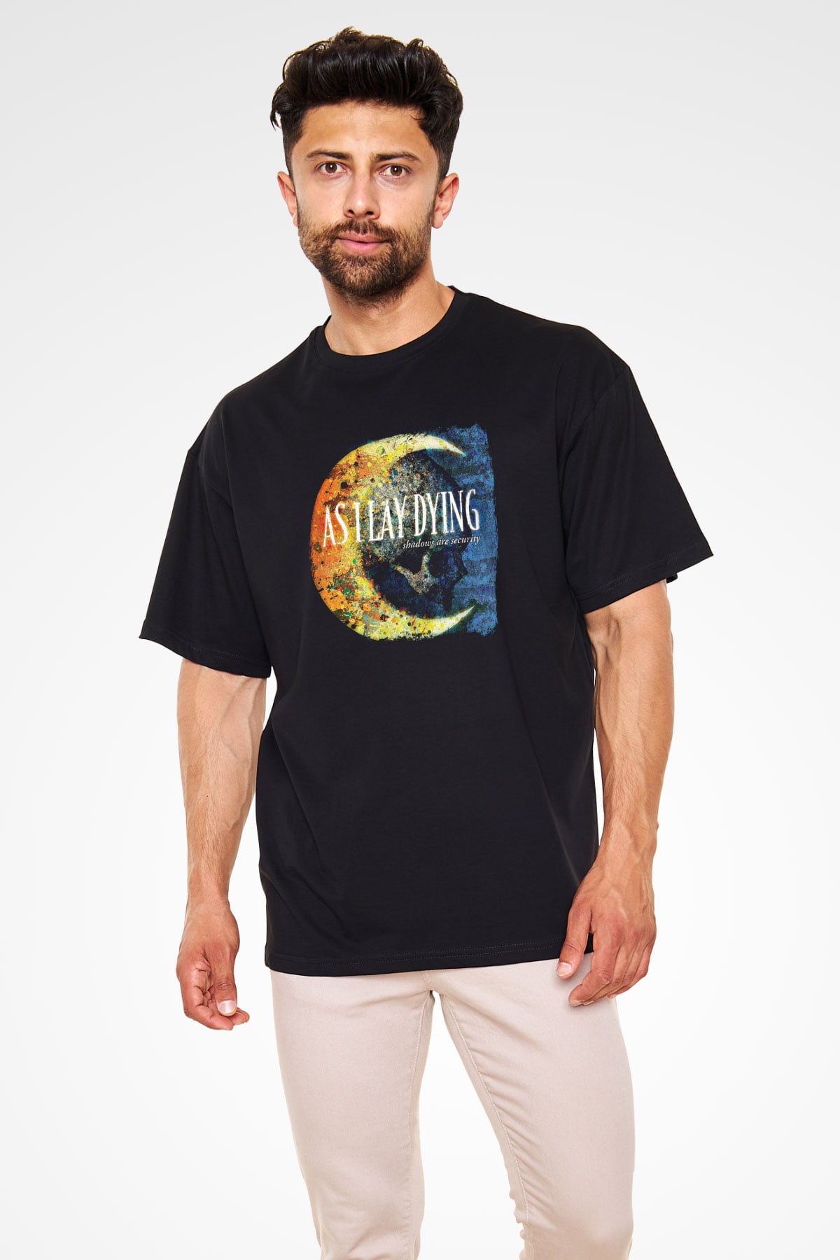 As I Lay Dying Baskılı Unisex Siyah Oversize Tişört