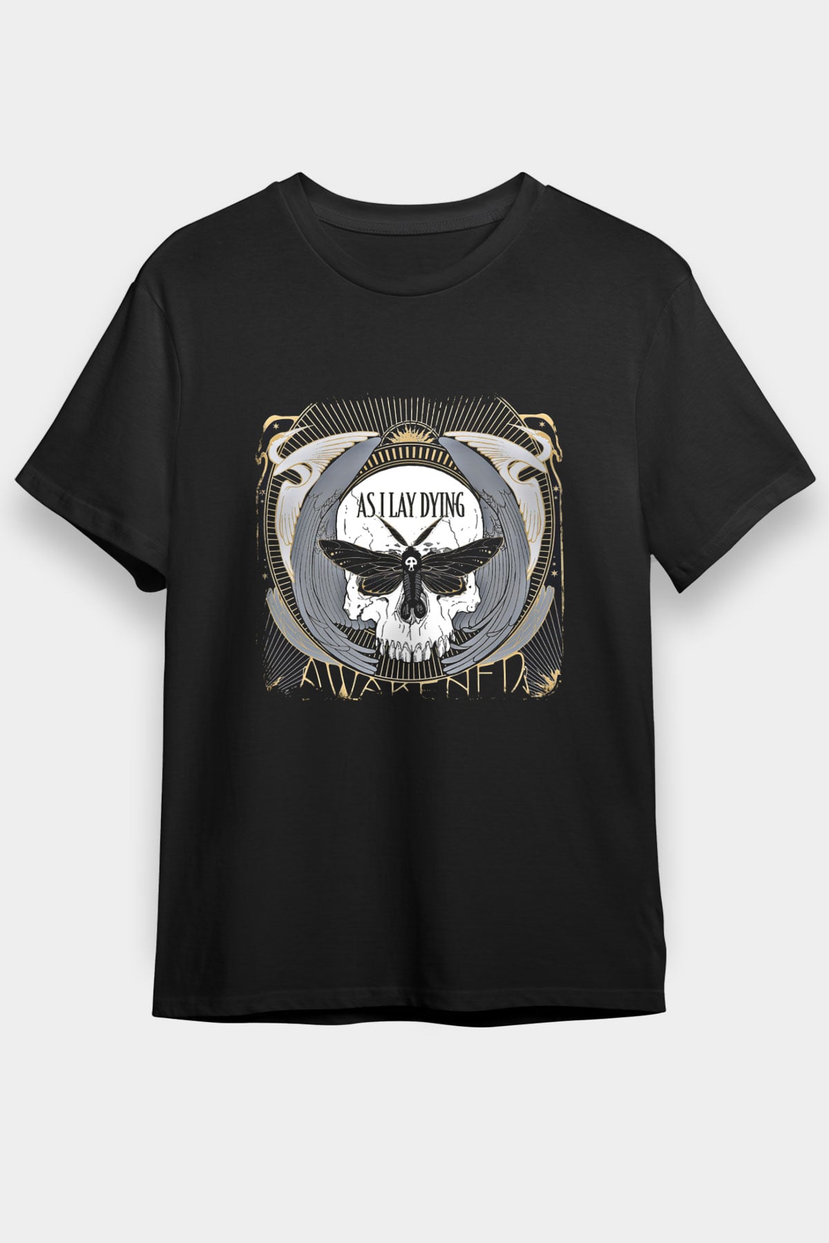 As I Lay Dying Baskılı Unisex Siyah Tişört